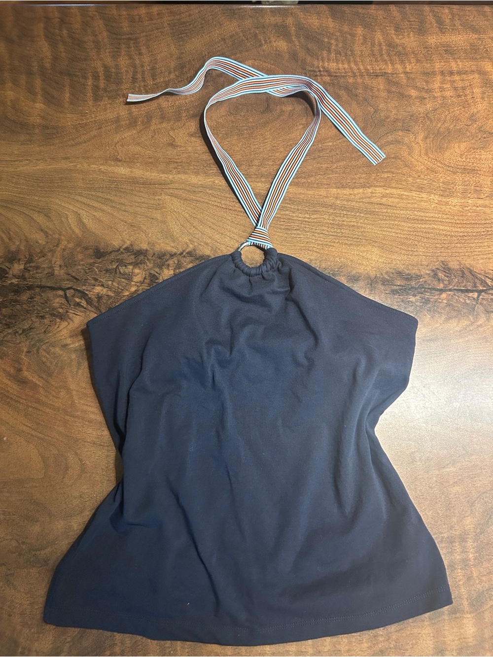 LOFT Navy O Ring Halter Top
